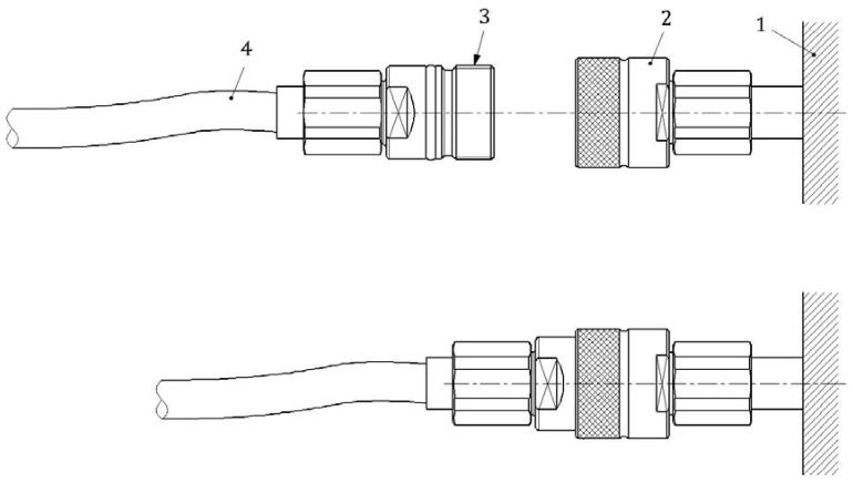 图 1 螺纹连接式快换接头的耐久性试验装置示意图